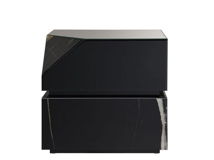 Drisana - Mirrored End Table - Black