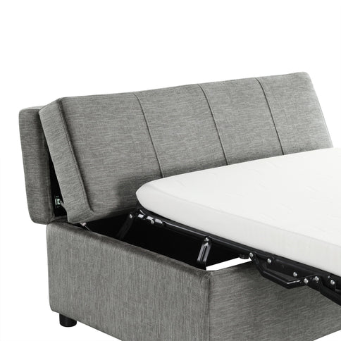 Twin Size Folding Ottoman Sleeper Bed With Mattress Convertible Guest Bed