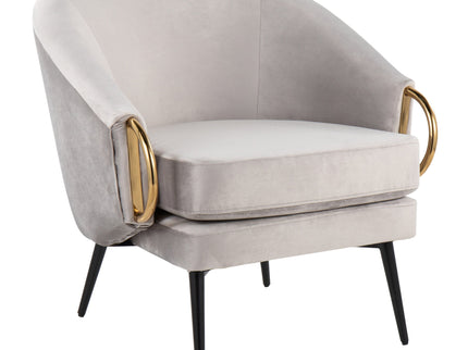 Claire - Contemporary / Glam Chair - Black / Silver