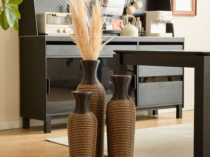 Classic And Neat Floor Vase, High Independent Flower Stand (Set of 3)