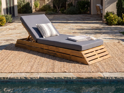 Chaise Lounge Set With 2 Fold Cushion