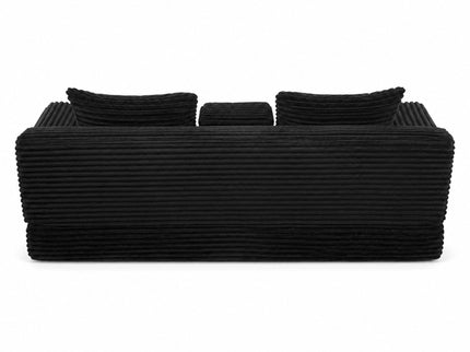 Soft Striped Convertible Sofa Bed, Dual Use Lounge Couch With Cup Holders And Pillows