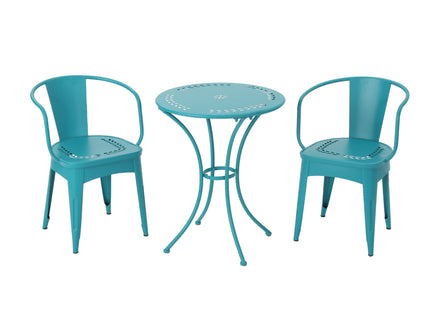 Lourdes - 3 Piece Metal Set - Teal