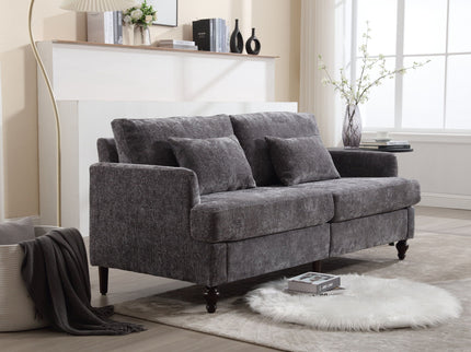Mid Century Modern Fabric Loveseat Sofa, 2 Seat Upholstered Couch
