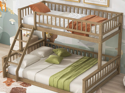 Bunk Bed With Ladder And Guardrails