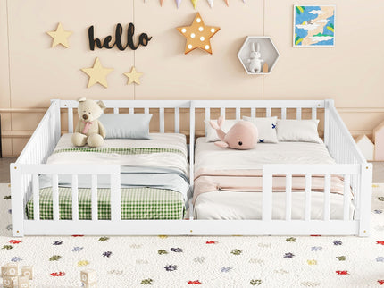 Double Floor Bed With Fence, Guardrails, Without Door