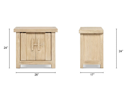 Rowan - 2 Door Cabinet - Light Natural Brown