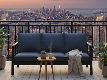 3 Seat All-Weather Patio Sofa With Cushions