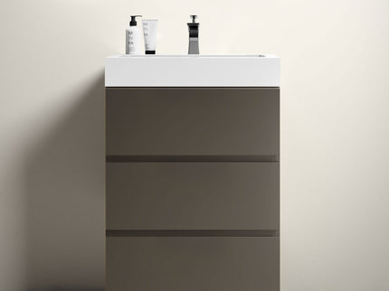 Alice - Bathroom Vanity With Sink, Large Storage Freestanding Bathroom Vanity For Modern Bathroom, One-Piece Sink Basin Without Drain And Faucet
