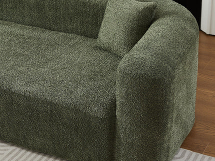 L - Shape Boneless Cloud Couch With 2 Throw Pillows For Living Room