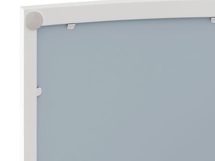 Arched Glass Double Door Wardrobe With Shatterproof Mirror, Open Shelf & Towel Rack