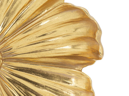 Rose Hanging Resin Wall Accents (Set of 2) - Gold