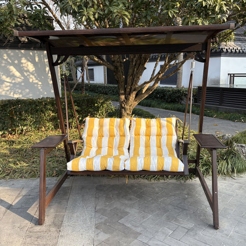 2 Piece High Back Patio Chair Cushion Set, Tufted Adirondack And Rocking Chair Cushions