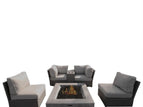 Dark Gray / 4 Pc. Sofa, 2 Chairs, Fire Pit