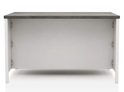 Counter Height Dining Table With Storage Cabinet Base - Dark Gray / Off White / Off White / Gray