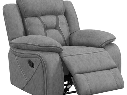 Endra - Upholstered Glider Recliner Chair With Smooth Gliding Motion - Gray