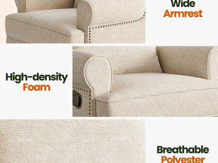 Extra Wide Swivel Recliner Glider Chair With Footrest