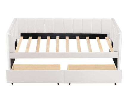 Upholstered Daybed With Ergonomic Design Backrest