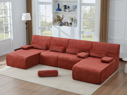 Oversized Sectional Sofa, Living Room Seating With Modular Design