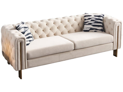 Chesterfield - Modern Tufted Living Room Sofa, 84.25''W Couch
