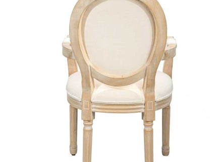French Vintage Upholstered Fabric Dining Armchair (Set of 2)