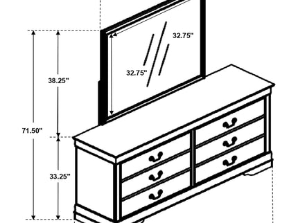 6 Drawer Dresser With Mirror