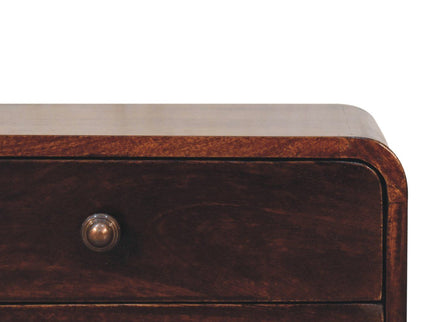 Curved Wall Mounted Bedside Nightstand