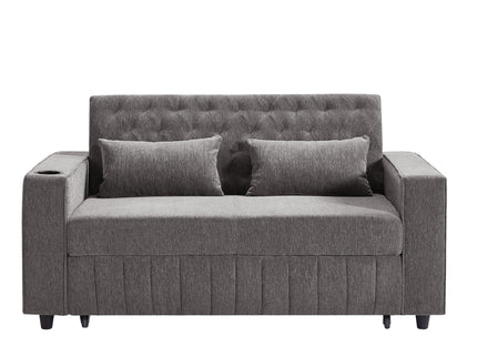 Pull-Out Sofa Bed Convertible Couch With Adjustable Backrest For Living Room