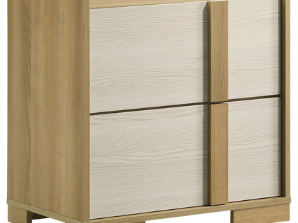 Lincoln - 4 Piece Queen Bedroom Set With LED Lighting - Natural