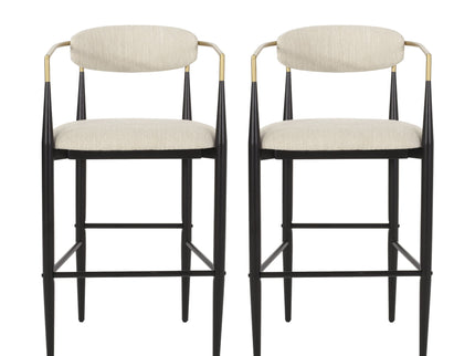 Upholstered Bar Stools With Backs For Kitchen Island (Set of 2)