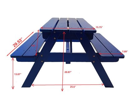 Durable Solid Wood Children's Dining Table And Chairs Set, Multi-Functional