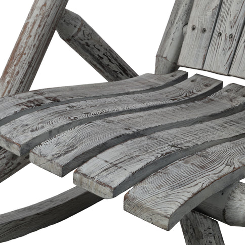 Durable Wooden Porch Rocker, Fir Log Rocking Chair