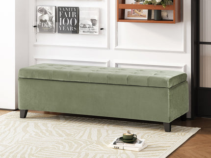 Wendover - Elegant Tufted Storage Bench With Lift-Up Top And Birch Wood Legs
