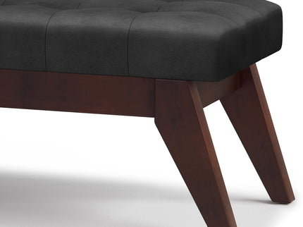 Draper - Upholstered Mid Century Tufted Ottoman Bench