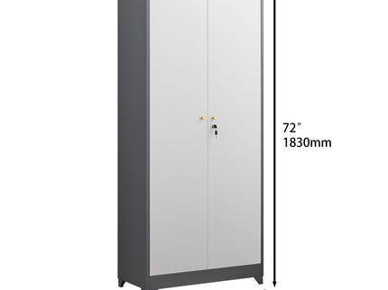 Outdoor Cabinet, Large Capacity Storage Vertical Tall Design With Shelves And Secure Lock