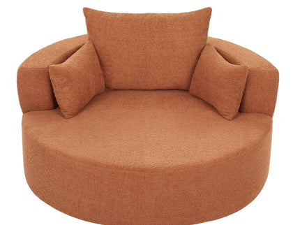 360° Swivel Accent Barrel Chair With 3 Removable Pillows For Living Room