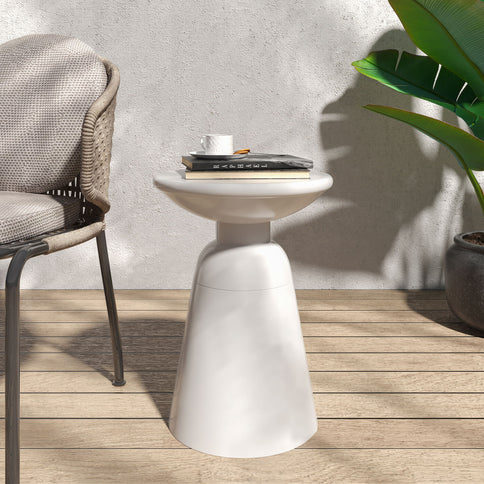 Outdoor Modern Metal End Large Table
