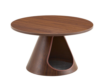 Nesting Coffee Table With Integrated Cat Cave Bed (Set of 2) - Walnut