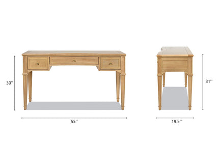 Dauphin - 3 Drawer Executive Desk