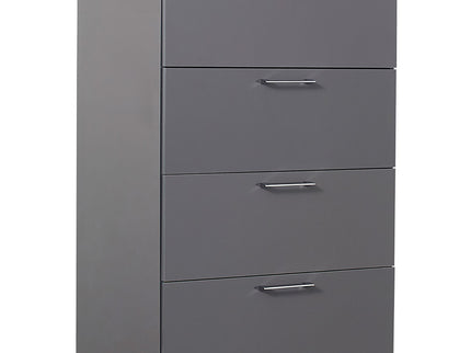Bliss - Glossy 4 Drawer Jumbo Chest With Extra Deep Storage