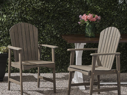 Outdoor Weather Resistant Acacia Wood Adirondack Dining Chairs (Set of 2)