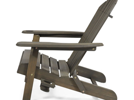 Zenithia - Outdoor Foldable Adirondack Chair With 2 Cup Holders