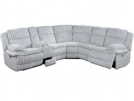 U-Shaped Sectional Sofa With Console Cup Holder, Storage Drawer, Manual Reclining