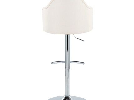Ahoy - Contemporary Adjustable Barstool With Swivel With Rounded T Footrest (Set of 2)