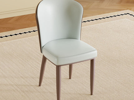 Dining Chair With Carbon Steel Legs, Comfortable Seating, (Set of 2) - White