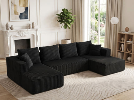 U-Shaped Modular Sectional Sofa With Double Chaise, Oversized Deep Seat For Living Room