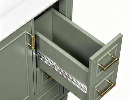 Modern Bathroom Vanity With Sink, Soft Close Doors, 3 Drawers