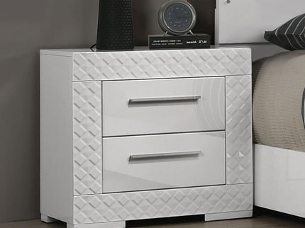 Nightstand With Bar Handle - White