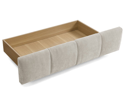 Modern Platform Bed Frame With Thick Fabric