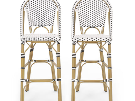 Outdoor Pe Rattan French Barstool Set